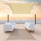 ColourTree TAPR1616 Custom Size 11' x 11' Beige Sun Shade Sail Canopy UV Block by ColourTree