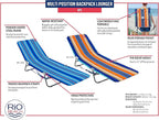 Rio Beach Portable Lay Flat Folding Backpack Beach Lounge Chair - Image 7