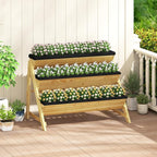 Giantex 3-Tier Vertical Raised Garden Bed, Wood Elevated Planter Box - Image 9