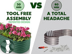 9-in-1 Galvanized Steel Raised Garden Bed // 8×2×1.5 ft Modular Planter - Image 6