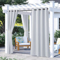 NICETOWN 2 Panels Greyish White Outdoor Curtains by NICETOWN