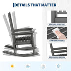 HDPE Rocking Chair Outdoor Set of 4 - Image 4