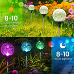 GIGALUMI Solar Garden Lights 6 Pack, Outdoor Solar Lights - Image 4
