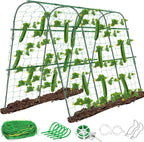 Cucumber Trellis for Raised Beds, 63 x 45 Inch U-Shaped Garden Trellis for by tetutor