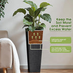 Devoko Resin Tall Planters for Outdoor Plants Set of 2, Large Taper Outdoor - Image 3