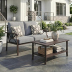 RoyalCraft 2-Pieces Outdoor Patio Furniture Set, Outdoor Metal Sectional - Image 7