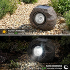 Solar Rock Lights Outdoor – 2 Pack Waterproof LED Landscape Garden Spotlights - Image 2