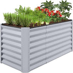 Best Choice Products 4x2x2ft Outdoor Metal Raised Garden Bed, Deep Root Box by BestChoiceProducts