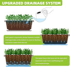 Window Box Planter, 12 Pack Plastic Vegetable Flower Planters Boxes 17 Inches - Image 3