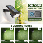 Kingsyard Solar Lights Outdoor Waterproof IP68, 47 LEDs 3 Lighting Modes USB & - Image 2