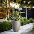 Kante 21.7 Inch Tall Concrete Planter, Large Indoor Outdoor Plant Pot - Image 4