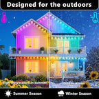 300FT/90M Permanent Outdoor RGB Lights, IP67 Waterproof Smart Eave Lighting - Image 3
