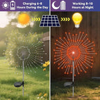 Garden Outdoor Lights, 2 Pack 120 LED Solar Garden Lights Fairy Lights Outdoor - Image 2