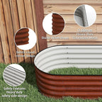 Outsunny 8' x 2' x 1.4' Galvanized Raised Garden Bed Kit, Outdoor Metal - Image 8