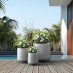 Kante 15.3"+11.6"+8.2" Dia Round Concrete Planter, Large Outdoor Indoor Planter - Image 7