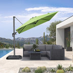 PURPLE LEAF 8 Feet Patio Umbrella Outdoor Cantilever Square Umbrella Aluminum by PURPLELEAF