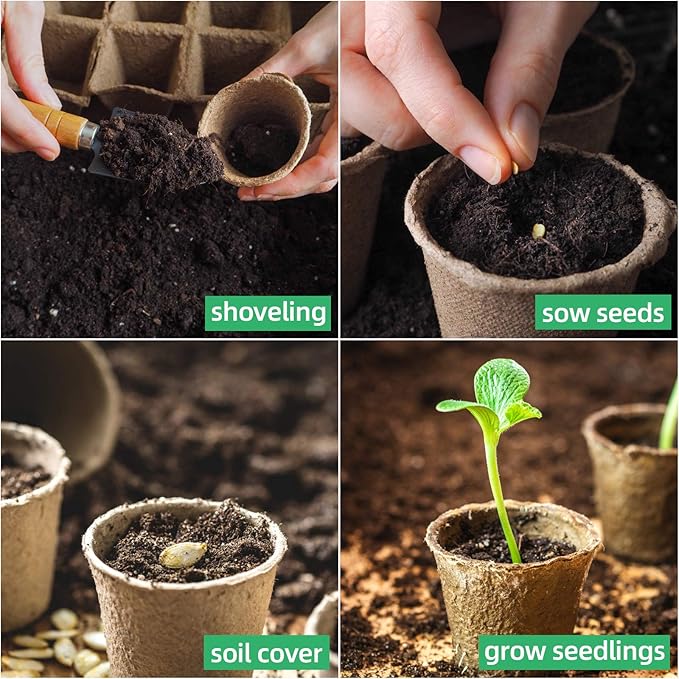 JERIA 200-Pack 3.15 Inch Peat Pots - Image 5