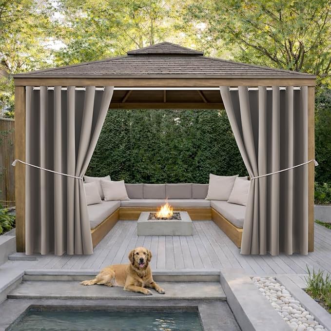 Waterproof Outdoor Curtain W84 x L84 by DivaenCamino