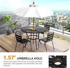 VINGLI 42" Round Outdoor Dining Table - Image 4