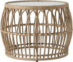Furniture of America Ysar Boho Rattan Round Coffee Table Outdoor - Image 9