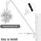 Juegoal 2 Pack Heavy Duty Deck Hook, 25 Inch or 36 Inch Wall Mounted Extended - Image 5