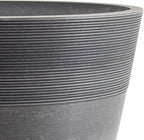 PSW Pot Collection 16-inch Plastic/Stone/Wood Composite Large Ribbed Planter – - Image 3
