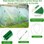 60Pcs Greenhouse Hoops Grow Tunnel Wide, 8FT Rust-Free Fiberglass Support - Image 4