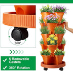 Umigy 2 Set 5 Tier Stackable Planters Vertical Garden Planters - Image 4