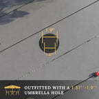 VICLLAX 41.2"x 28" Outdoor Round Patio Table - Image 4