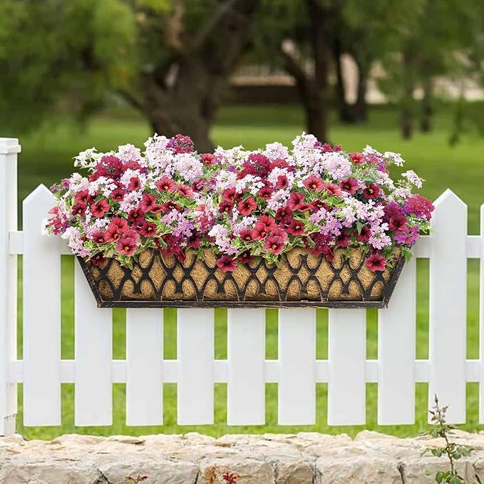 Window Boxes Planters: 2 Pack 24 Inch Railing Planter Box - Image 4