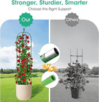 2 Pack Garden Obelisk Trellis for Climbing Plants, Tower Potted Cages for - Image 3
