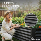 YITAHOME 8x4x1.5ft 2pcs Large Raised Garden Bed Kit, Galvanized Metal Planter - Image 6