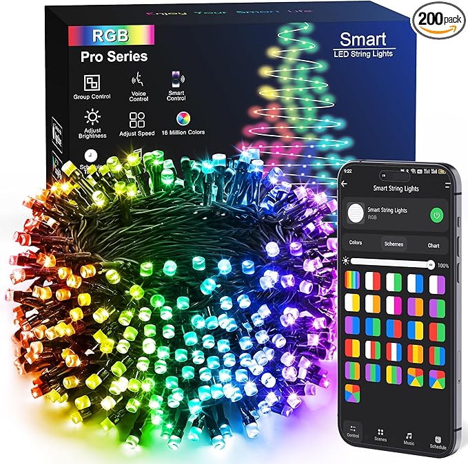 Brizled Pro Smart Christmas Lights, 66ft 200 LED WiFi Christmas Tree Lights by Brizled