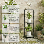 46" Tall Plant Stand Indoor, 3-Tier Modern Plant Shelf, Corner Flower Pot - Image 4