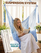 Chihee Hammock Chair Super Large Soft-Spun Cotton Rope Weaving Hanging Chair - Image 5