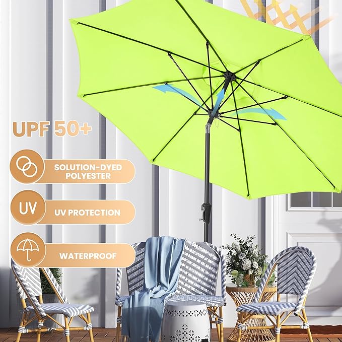 Ayge 9FT Large Outdoor Patio Umbrella Market Table Umbrella-UV Resistant - Image 5