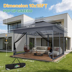 C0BIZI Gazebo 10x15 Pop up Canopy, Gazebos on Clearance-Canopy Tent - Image 5