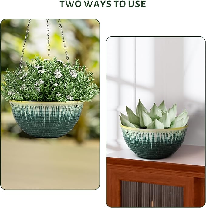 10inch Hanging Planter, 2 Pack Hanging Planters - Image 5