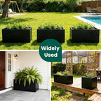 Metal Rectangular Planter Black Galvanized Steel Rectangle Planter Box 36" L x - Image 7