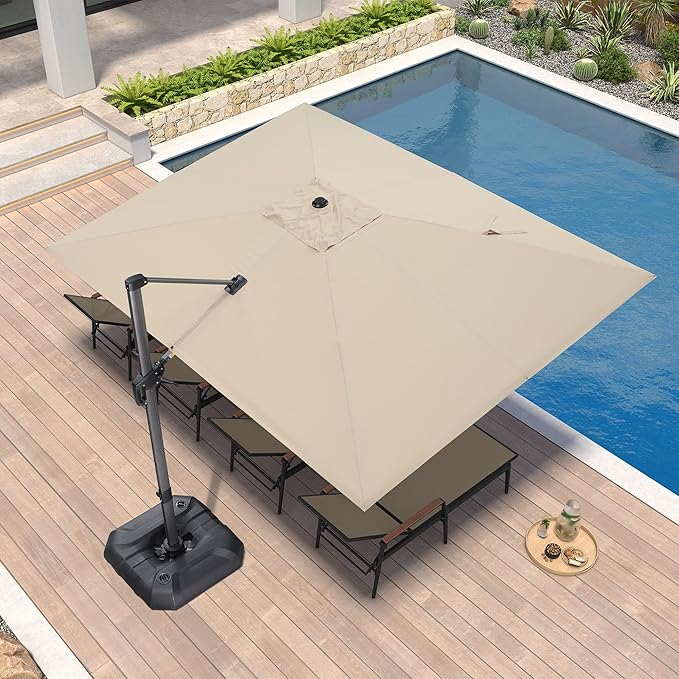 PURPLE LEAF 9'×11.5' Cantilever Patio Umbrella - Image 2