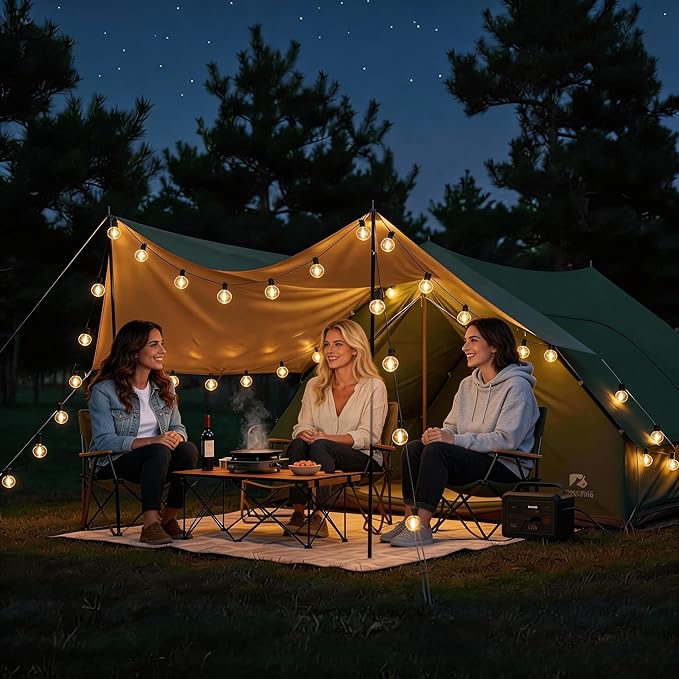 RTTY Dense-Glow Outdoor String Lights 50ft, G40 Led Patio Globe Lights - Image 8