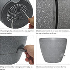 12 Inch Large Self Watering Pots, Flower Pots - Image 4