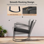 3 Pieces Patio Furniture Set Rocking Bistro Set, Outdoor Patio Furniture Set - Image 3