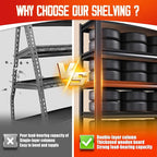 Garage Shelving, 3 Tier Garage Storage Shelves, Adjustable Heavy Duty Metal - Image 4