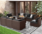 NICESOUL 9pcs Patio Furniture Set - Image 2