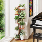 ROSSNY 55 Inch Tall Plant Stand Indoor, 7 Tier 8 Potted Bamboo Plant Stands - Image 5
