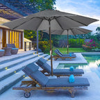 Blissun 9' Outdoor Patio Umbrella, Outdoor Table Umbrella, Yard Umbrella - Image 6