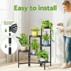 6 Tier Metal Plant Stand Indoor Outdoor, Corner Tall Plant Shelf - Image 6