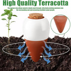 Terracotta Watering Spikes, 4 Pack Ollas Self Watering Globes, Slow Release - Image 3