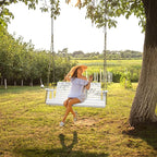 VINGLI Upgraded Patio Wooden Porch Swing - Image 6